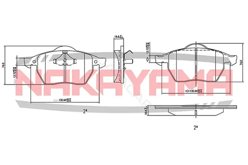 Тормозные колодки NAKAYAMA HP8313NY