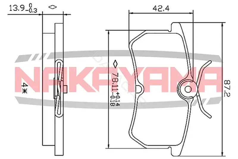 Тормозные колодки NAKAYAMA HP8351NY