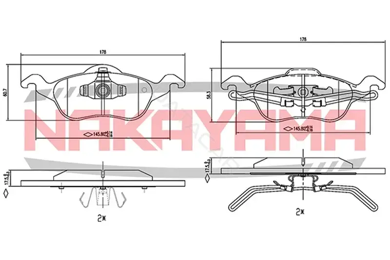 Тормозные колодки NAKAYAMA HP8382NY