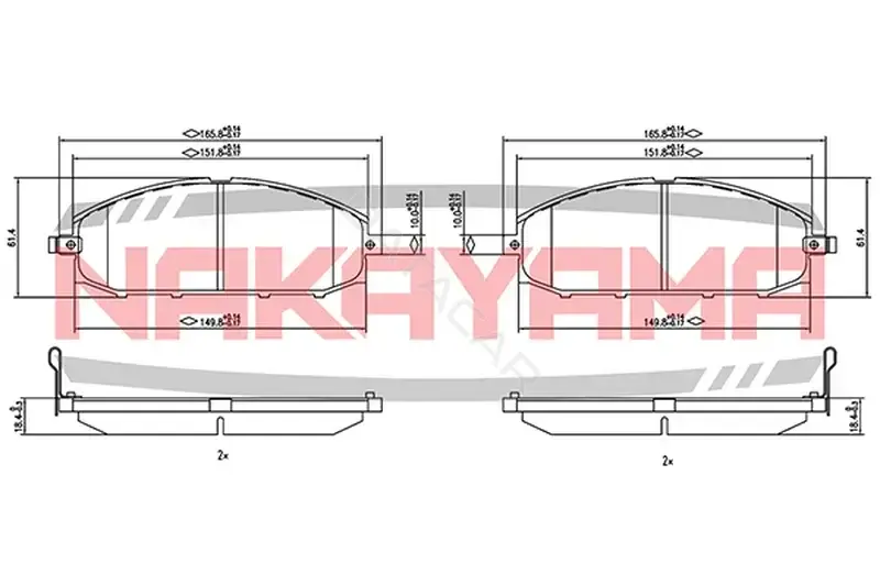 Тормозные колодки NAKAYAMA HP8398NY