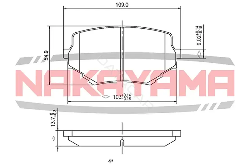 Тормозные колодки NAKAYAMA HP8408NY