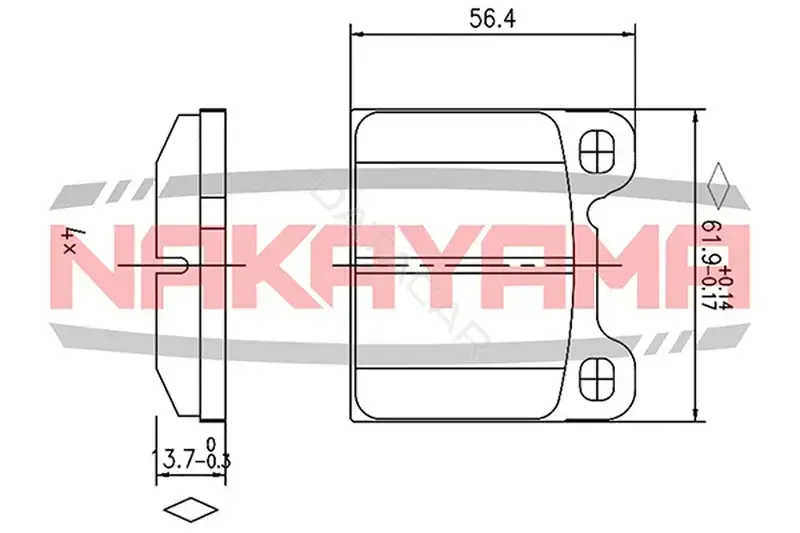 Тормозные колодки NAKAYAMA HP8376NY
