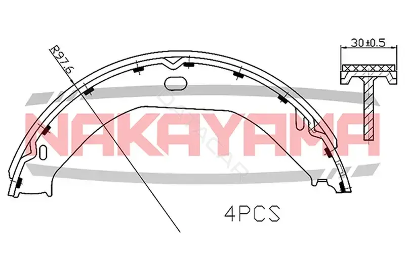 Колодки ручника NAKAYAMA HS7239NY