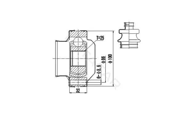 Шрус DYNAMATRIX DCV602005