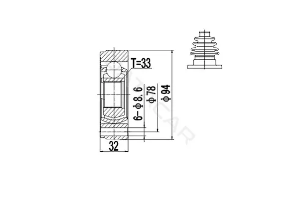 Шрус DYNAMATRIX DCV603005