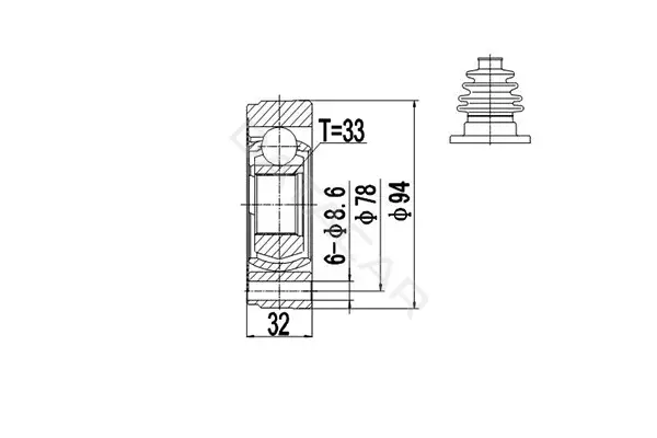 Шрус DYNAMATRIX DCV603008