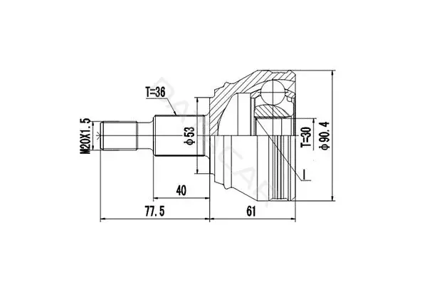 Шрус DYNAMATRIX DCV803036