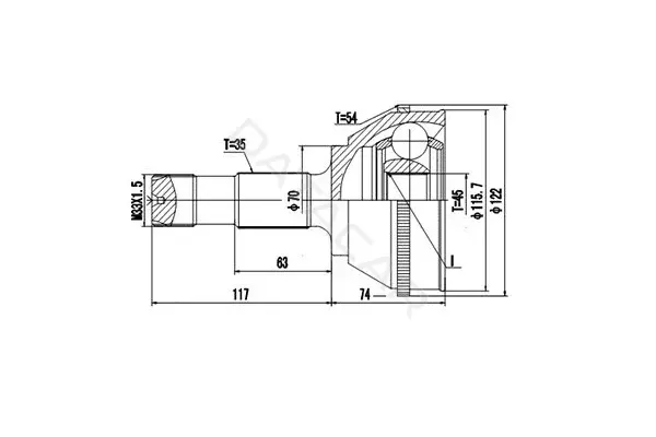 Шрус DYNAMATRIX DCV810011
