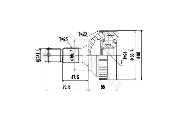Шрус DYNAMATRIX DCV810022