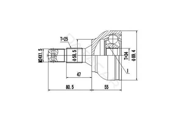 Шрус DYNAMATRIX DCV810028