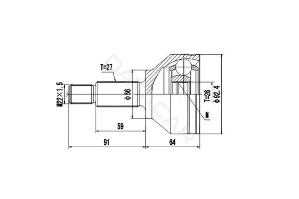 Шрус DYNAMATRIX DCV818002
