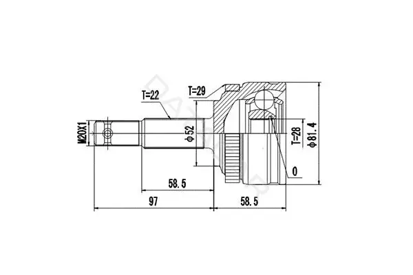 Шрус DYNAMATRIX DCV844020
