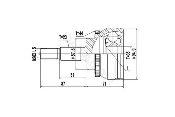 Шрус DYNAMATRIX DCV850114