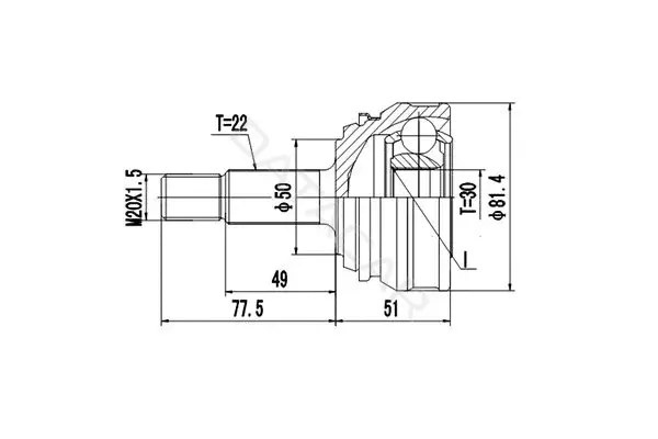 Шрус DYNAMATRIX DCV861013