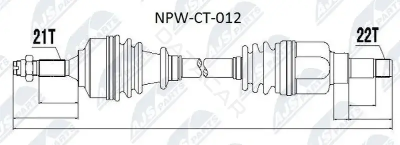 Приводной вал / Полуось NTY NPW-CT-012