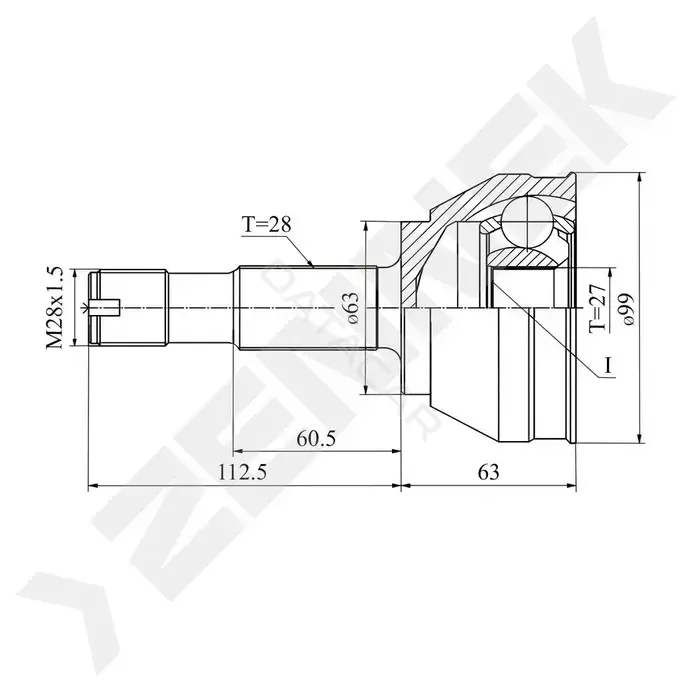 Шрус ZENNEK DCJ0024