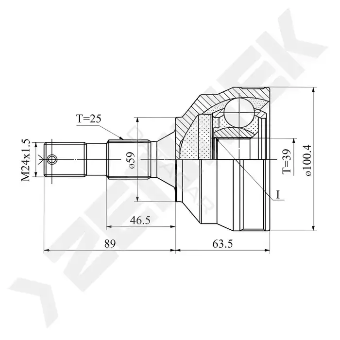 Шрус ZENNEK DCJ0028