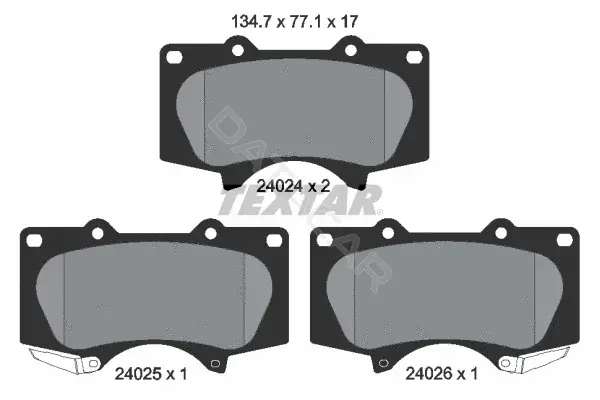 Тормозные колодки TEXTAR 2402403
