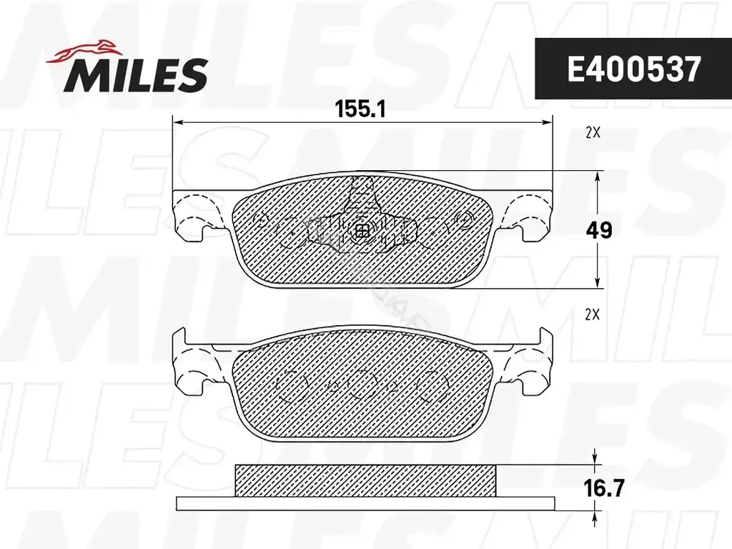 Тормозные колодки MILES E400537