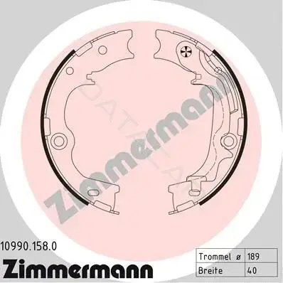 Колодки ручника ZIMMERMANN 10990.158.0