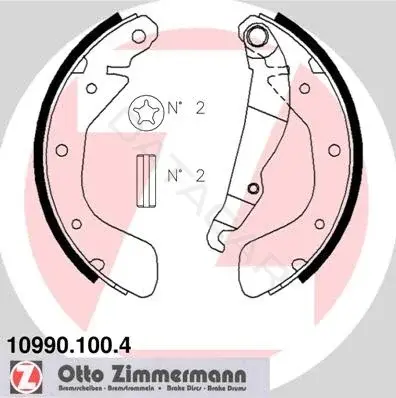 Барабанные колодки ZIMMERMANN 10990.100.4