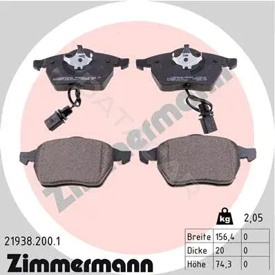 Тормозные колодки ZIMMERMANN 21938.200.1