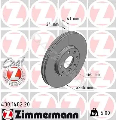 Тормозные диски ZIMMERMANN 430.1482.20