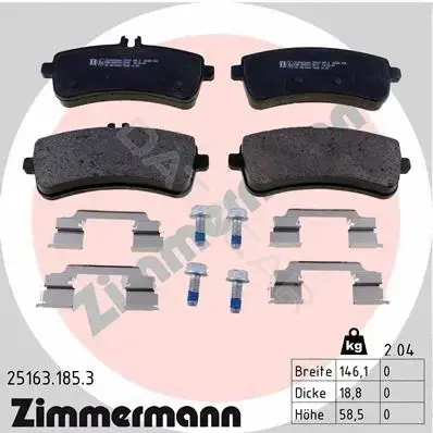 Тормозные колодки ZIMMERMANN 25163.185.3