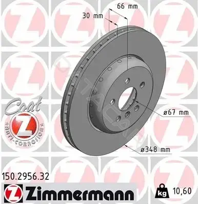 Тормозные диски ZIMMERMANN 150.2956.32