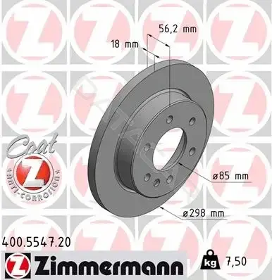 Тормозные диски ZIMMERMANN 400.5547.20