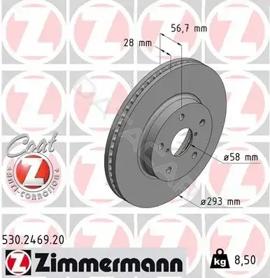 Тормозные диски ZIMMERMANN 530.2469.20