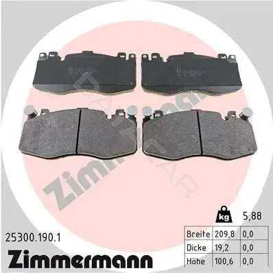 Тормозные колодки ZIMMERMANN 25300.190.1