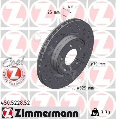Тормозные диски ZIMMERMANN 450.5228.52