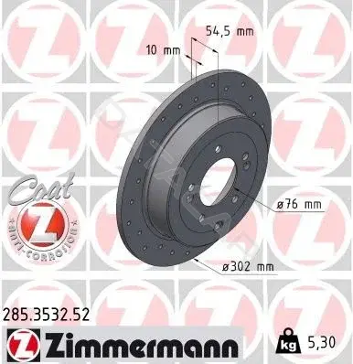 Тормозные диски ZIMMERMANN 285.3532.52