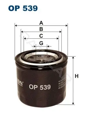 Масляный фильтр FILTRON OP539