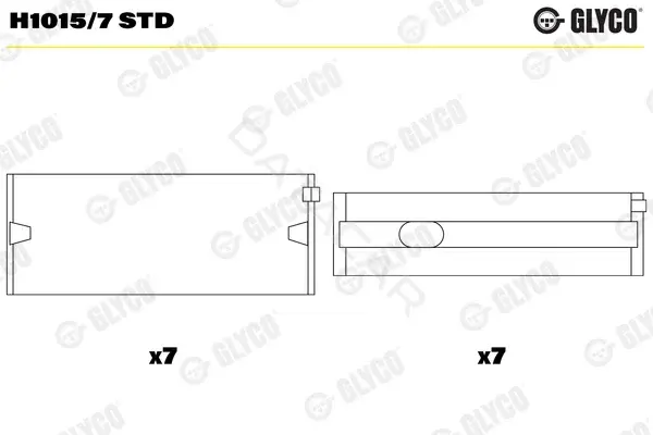 Вкладыши коренные GLYCO H1015/7STD