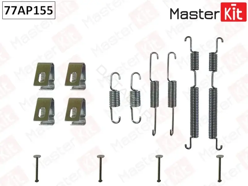 Ремкомплект тормозных колодок MASTERKIT 77AP155