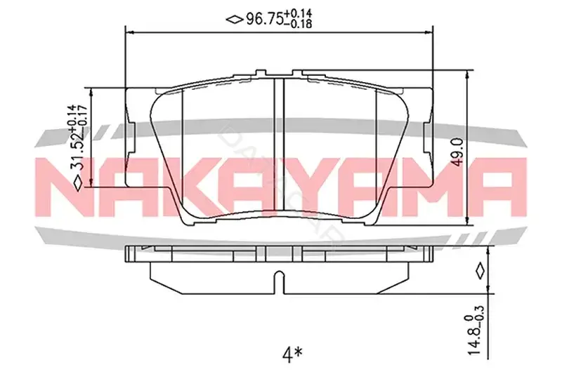 Тормозные колодки NAKAYAMA P2023NY
