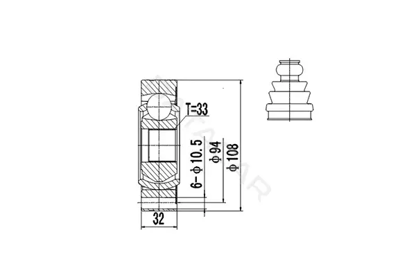 Шрус DYNAMATRIX DCV661001