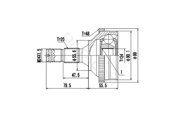Шрус DYNAMATRIX DCV810024