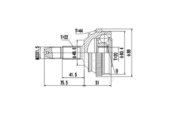 Шрус DYNAMATRIX DCV817039