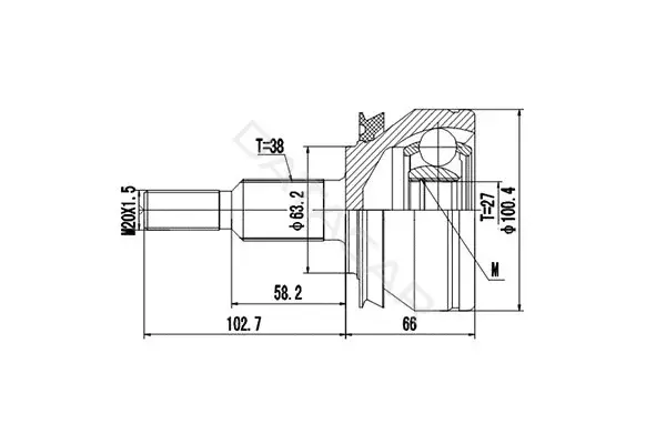 Шрус DYNAMATRIX DCV861009