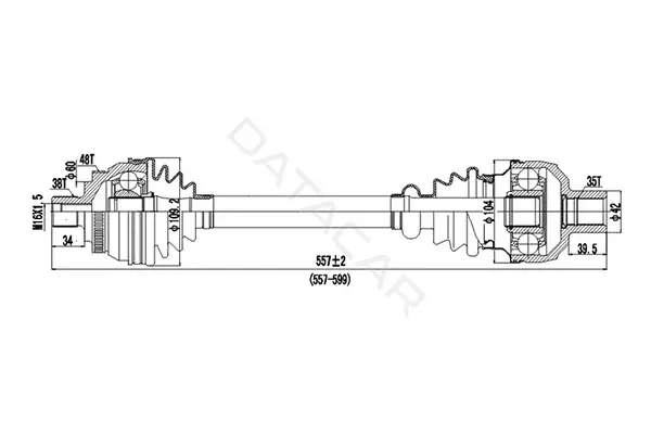 Приводной вал / Полуось DYNAMATRIX DDS218008