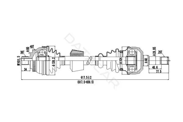 Приводной вал / Полуось DYNAMATRIX DDS218009