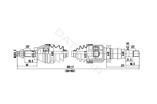 Приводной вал / Полуось DYNAMATRIX DDS218046