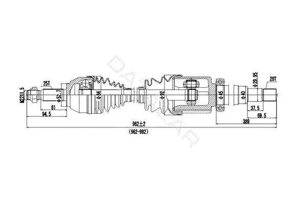 Приводной вал / Полуось DYNAMATRIX DDS218264