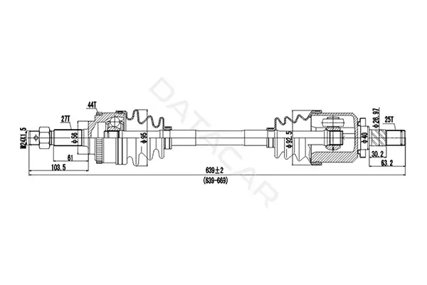 Приводной вал / Полуось DYNAMATRIX DDS241003