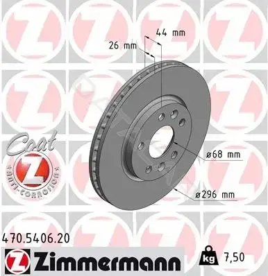 Тормозные диски ZIMMERMANN 470.5406.20