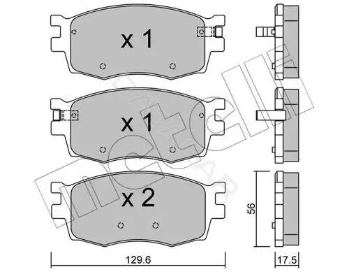 Тормозные колодки METELLI 22-0724-0