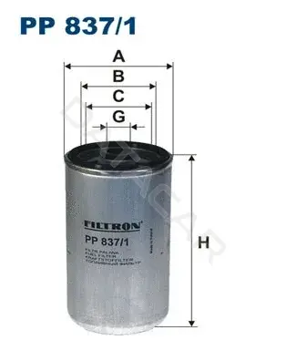 Топливный фильтр FILTRON PP837/1